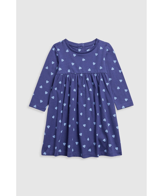 Navy Heart Jersey Dress