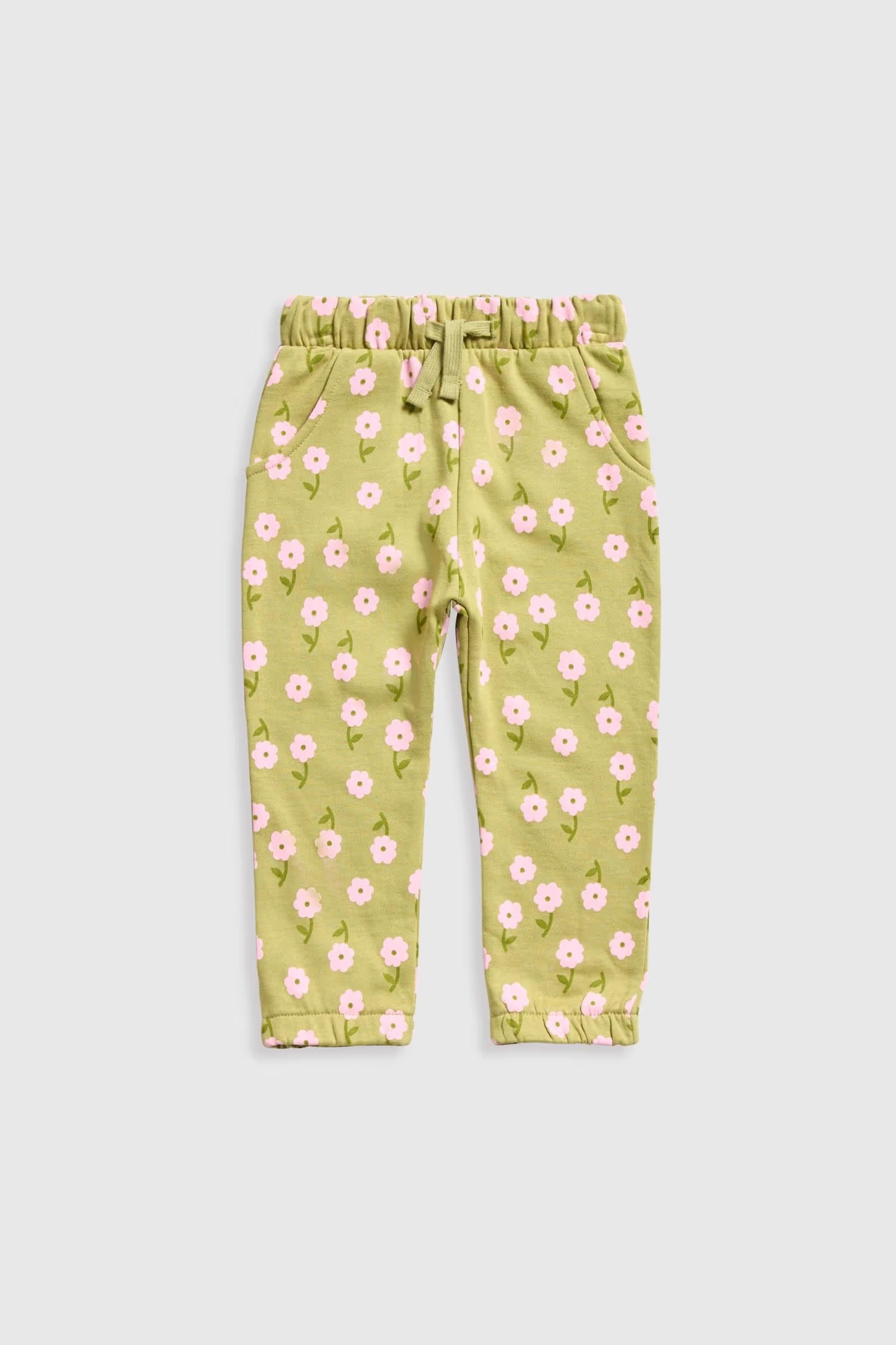 Green Flower Joggers
