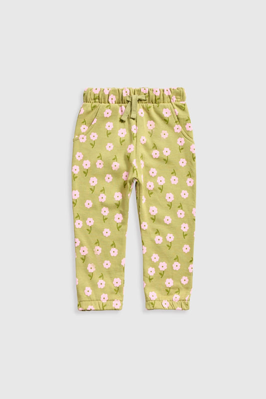 Green Flower Joggers