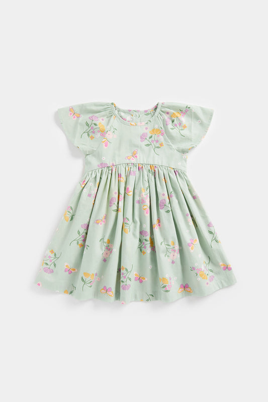 Green Floral Woven Dress