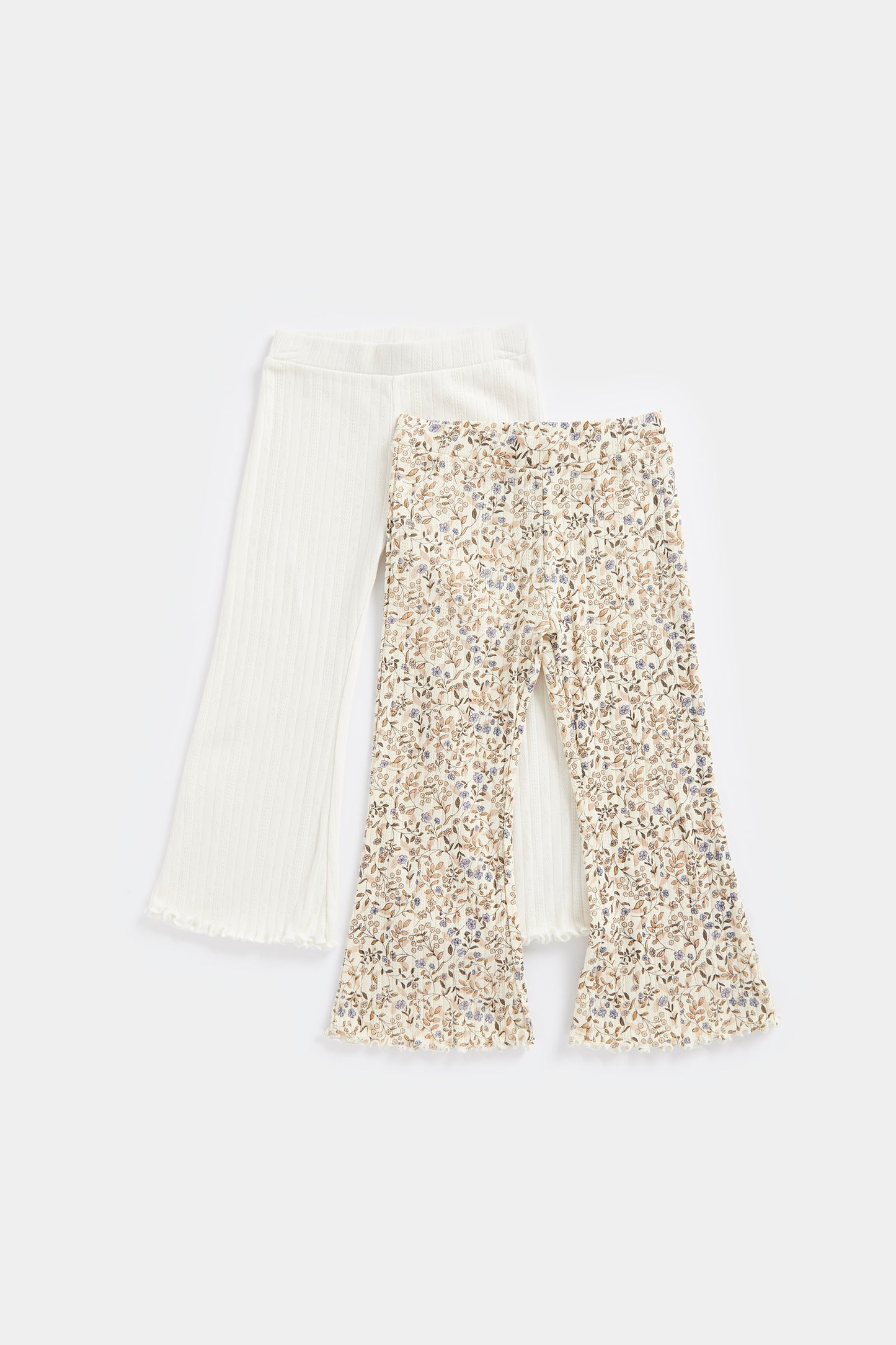 Flared Ribbed Leggings - 2 Pack
