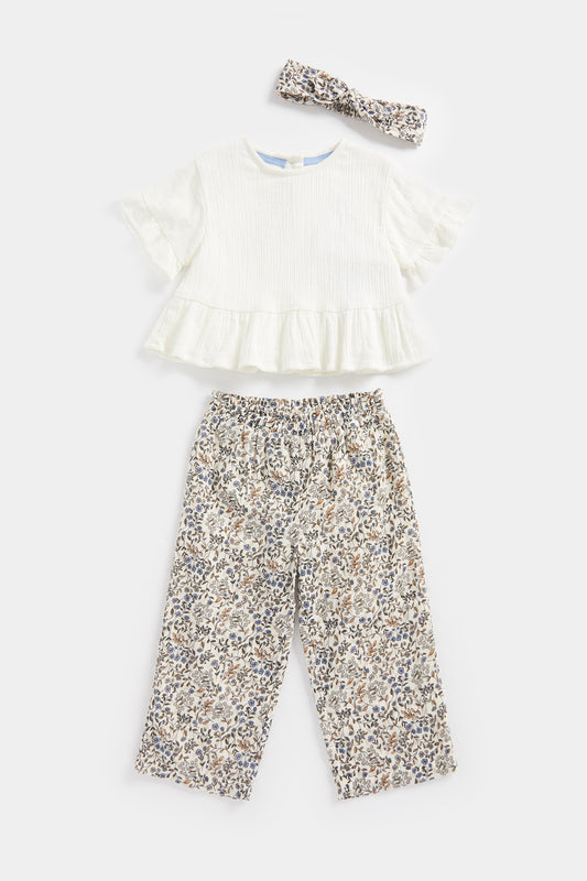 MG SH WOVEN TOP TROUSER AND HEADBAND SET