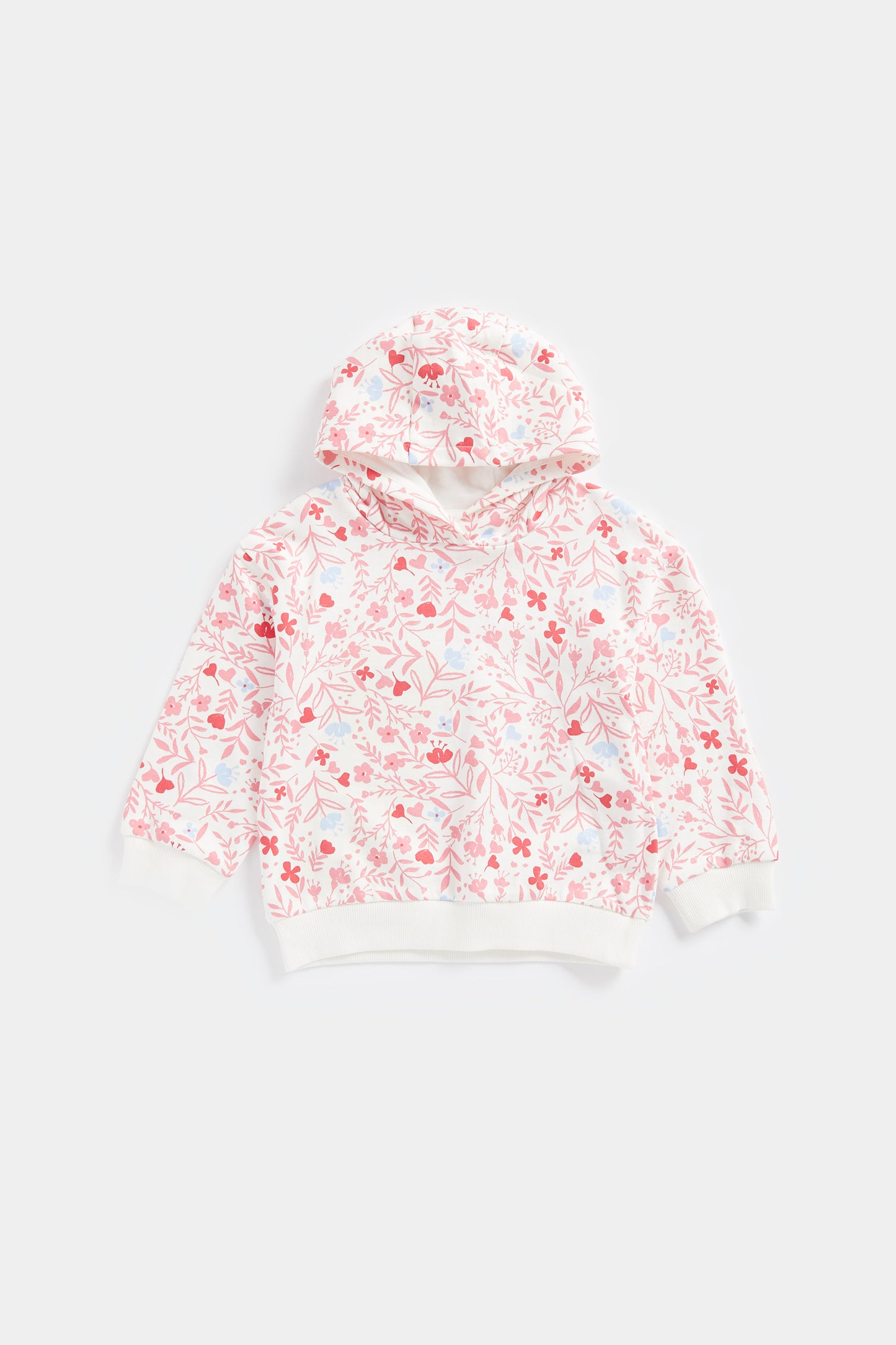 White Floral Hoodie