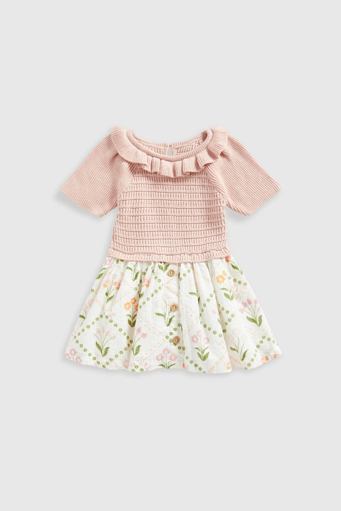 Pink and Print Twofer Dress