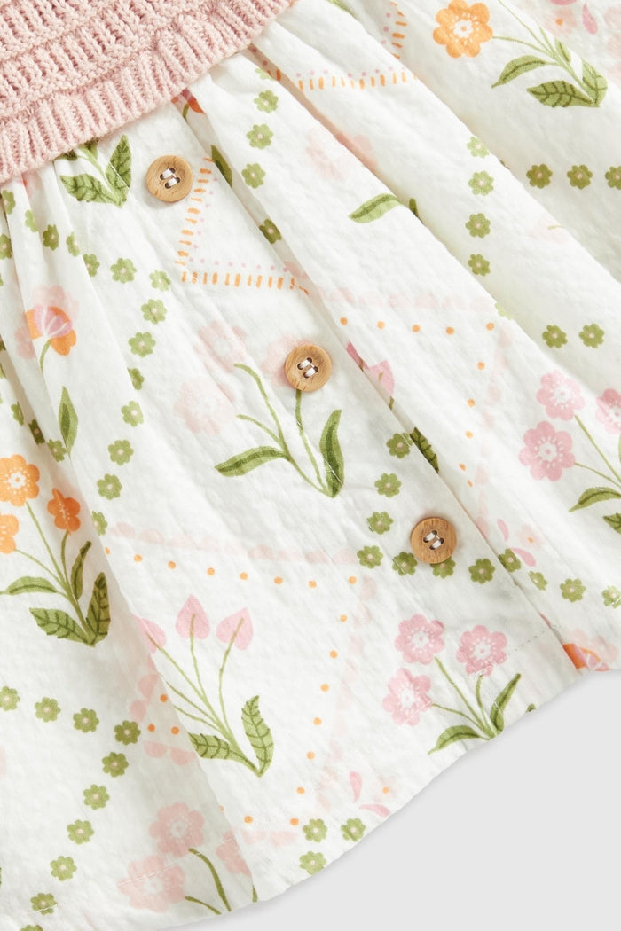 Pink and Print Twofer Dress
