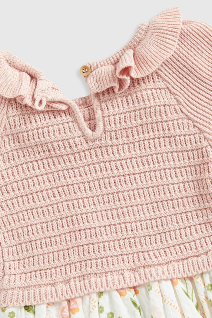 Pink and Print Twofer Dress