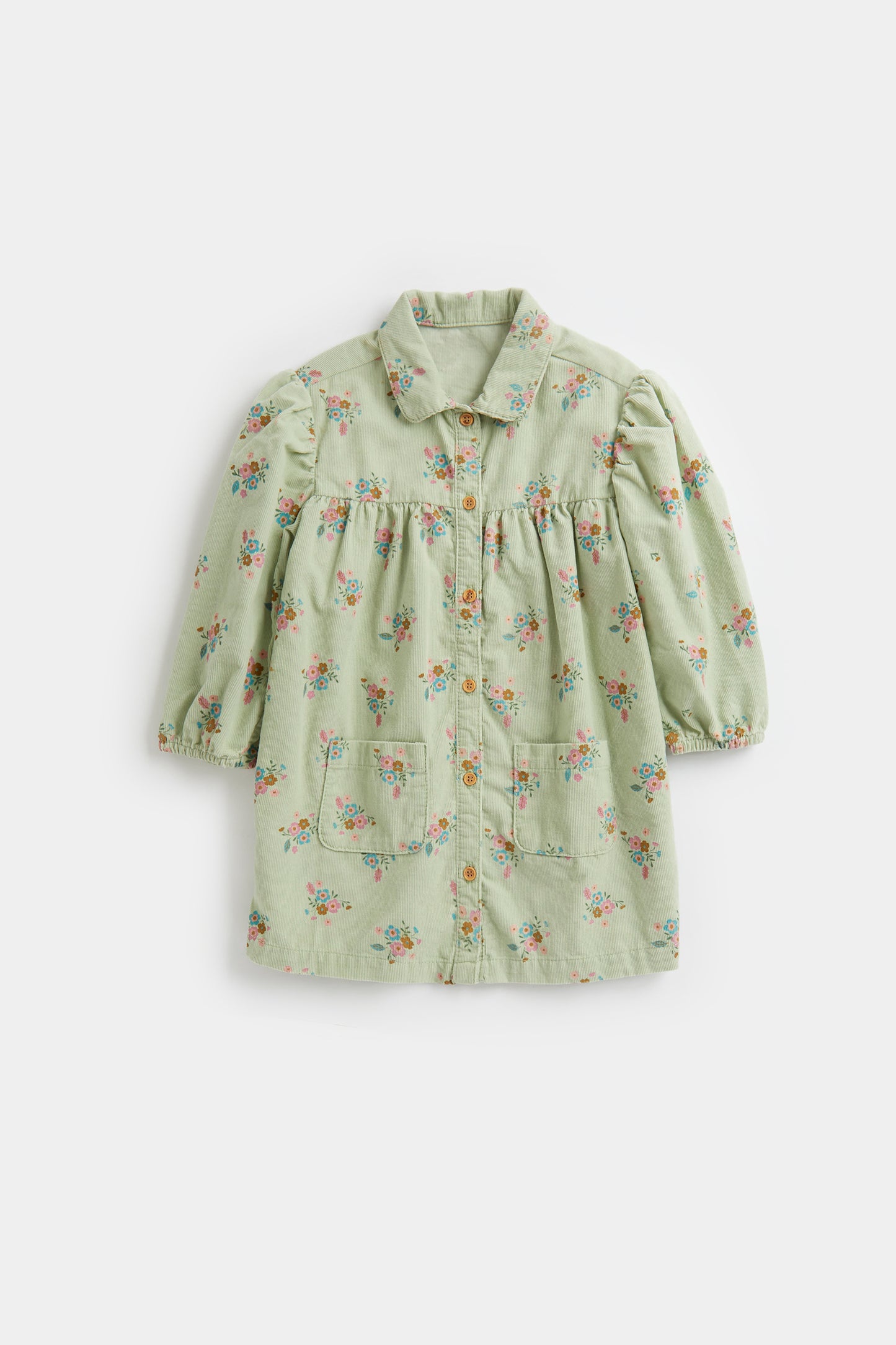 Green Cord Shirt Dress
