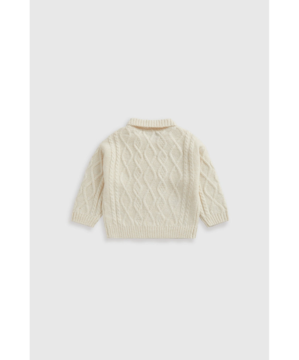 Embroidered Cable Knit Jumper