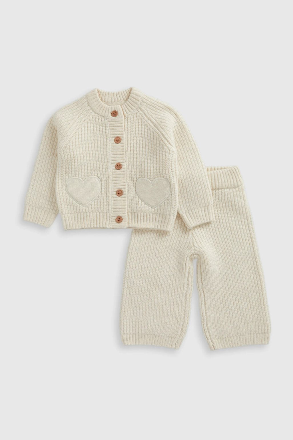 Knitted Cardigan and Trousers Set