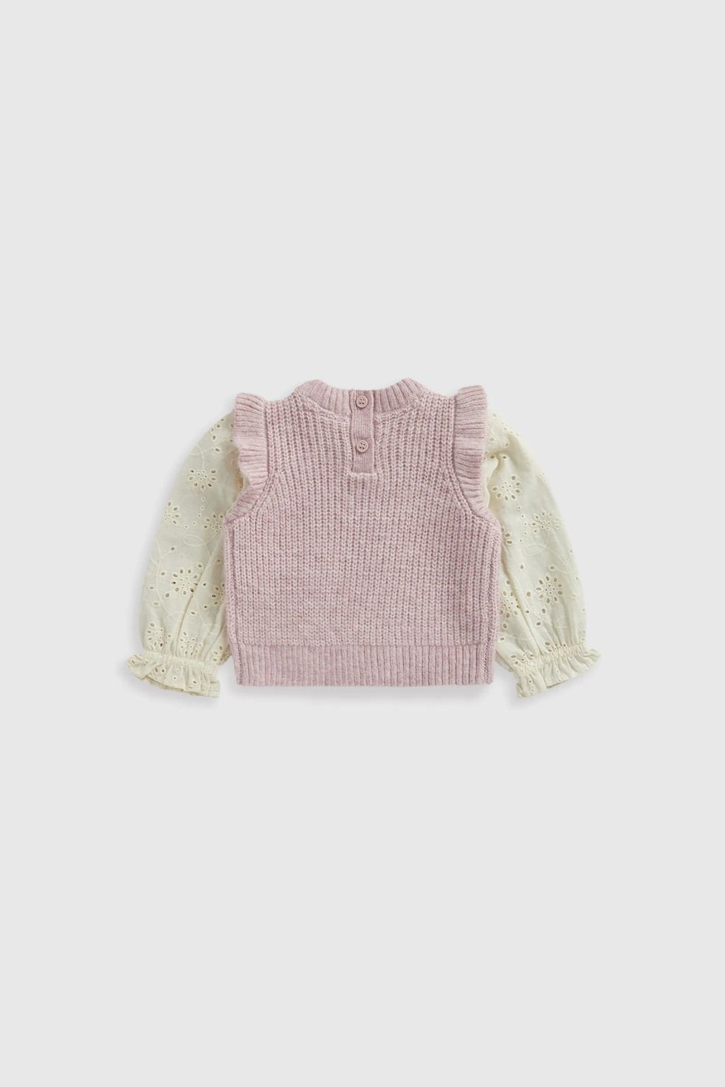 Pink Knitted and Woven Tank Top