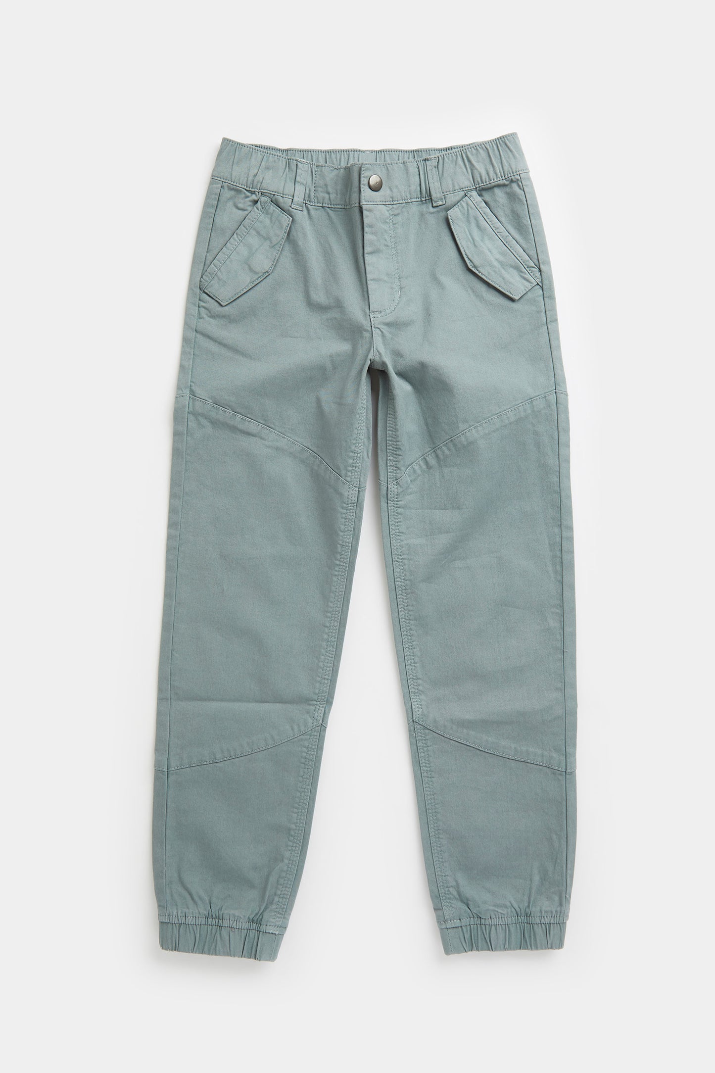 Grey Slim-Fit Cargo Trousers