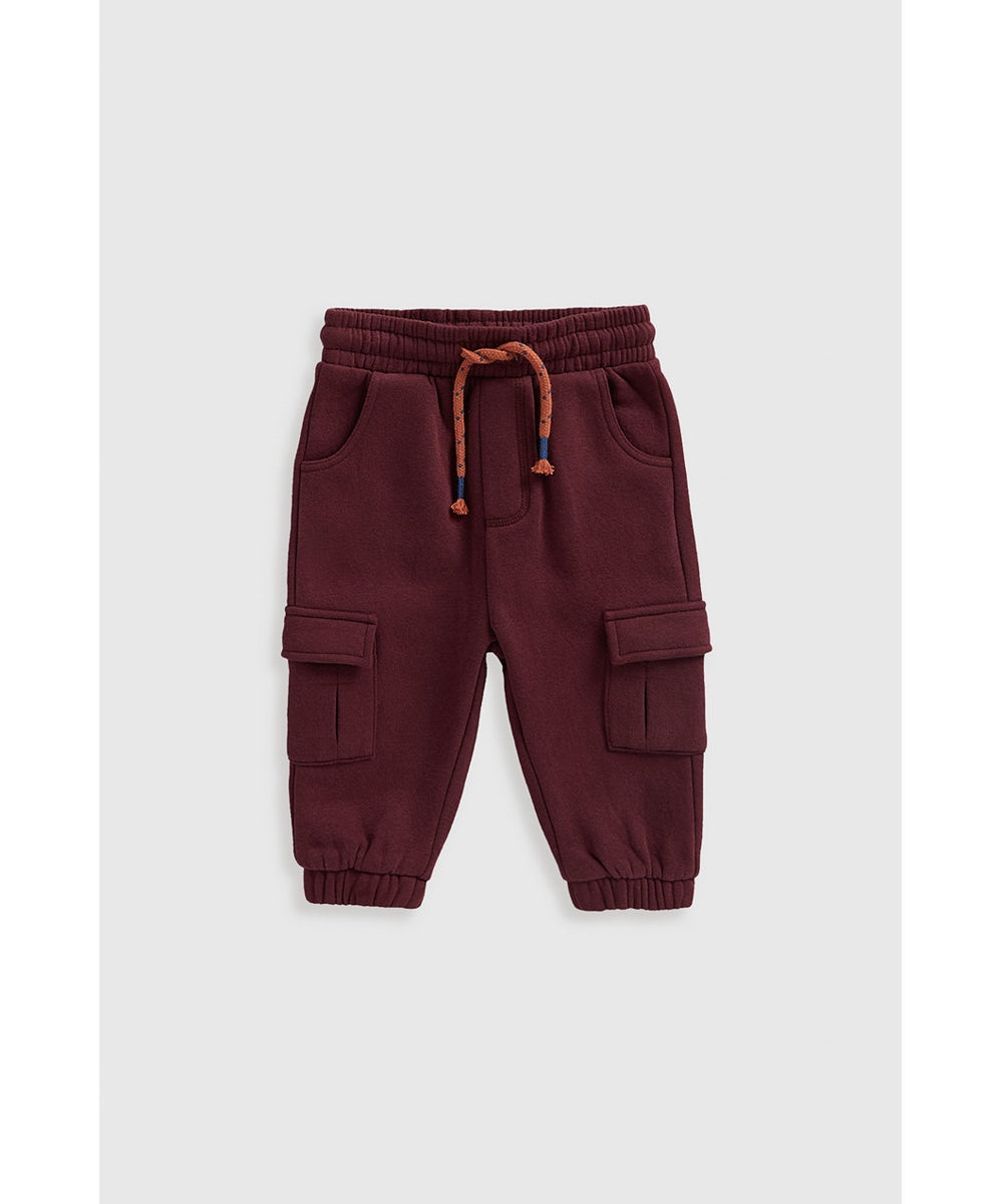 Burgundy Cargo Joggers