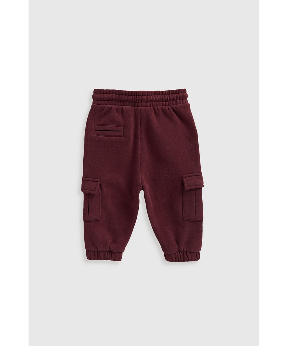Burgundy Cargo Joggers