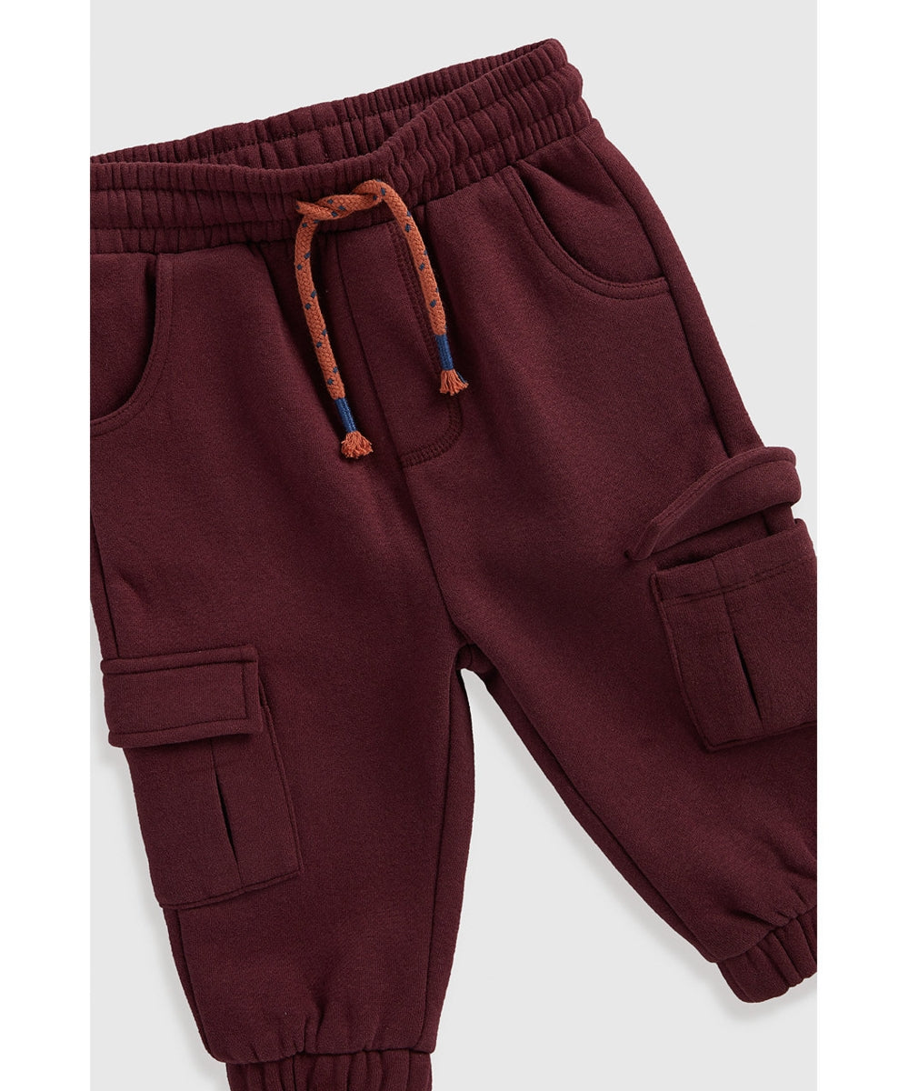 Burgundy Cargo Joggers