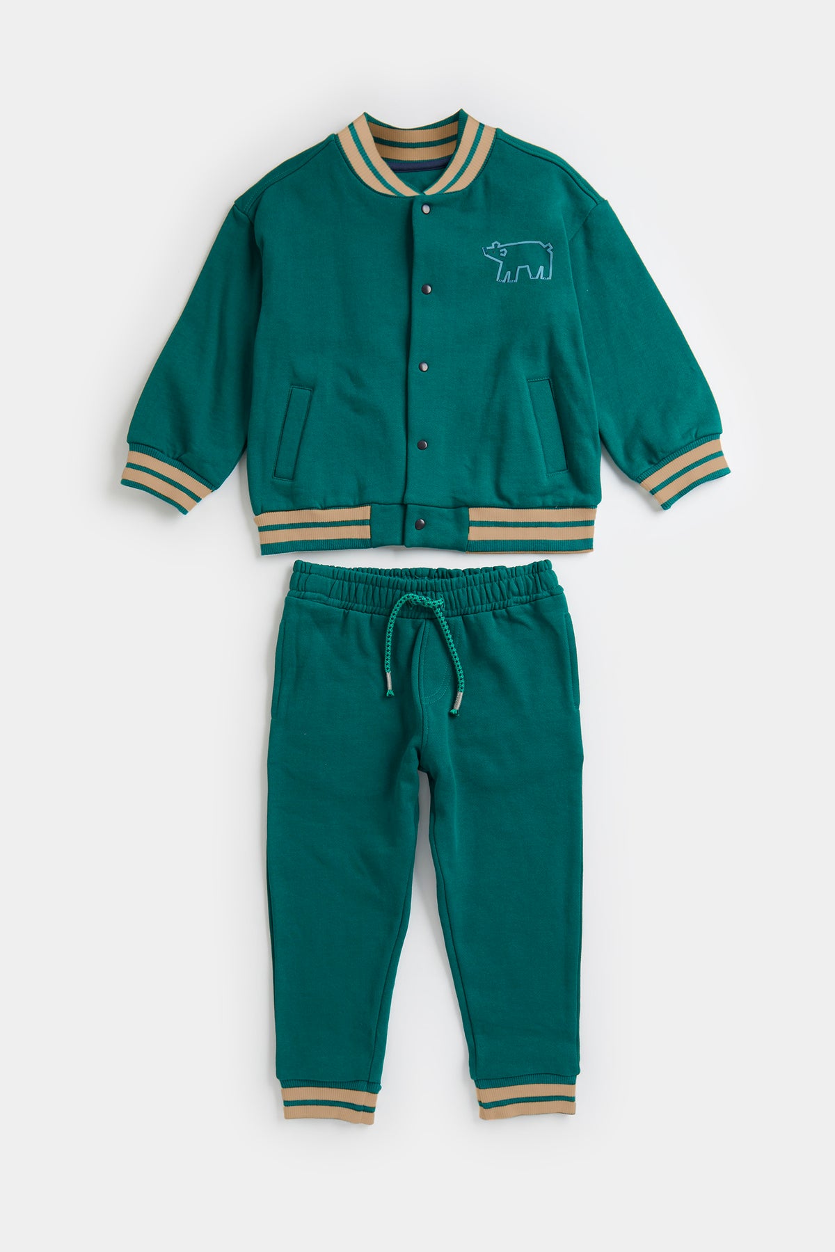 Bear Bomber Jacket and Jogger Set