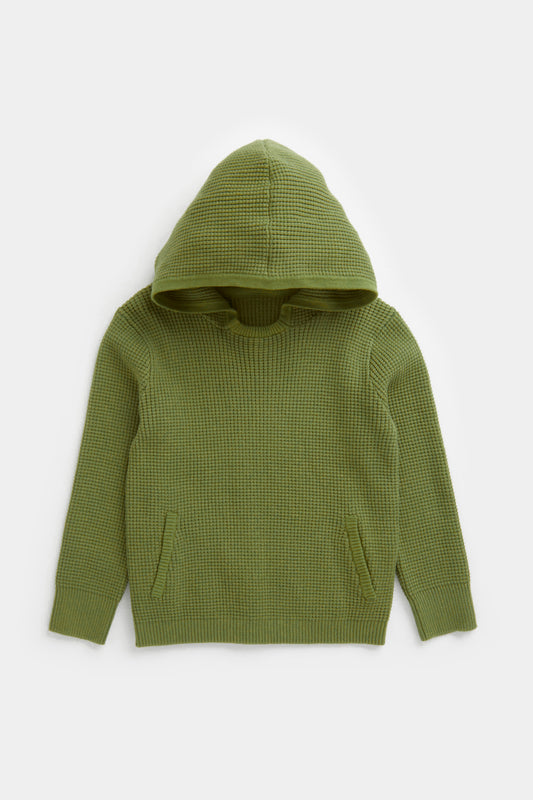 Sea Green Knitted Hoodie