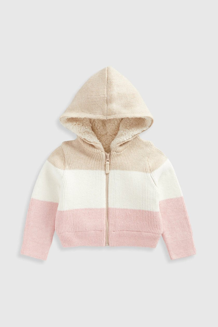 Striped Knitted Hoodie