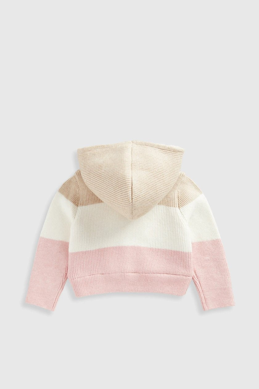 Striped Knitted Hoodie
