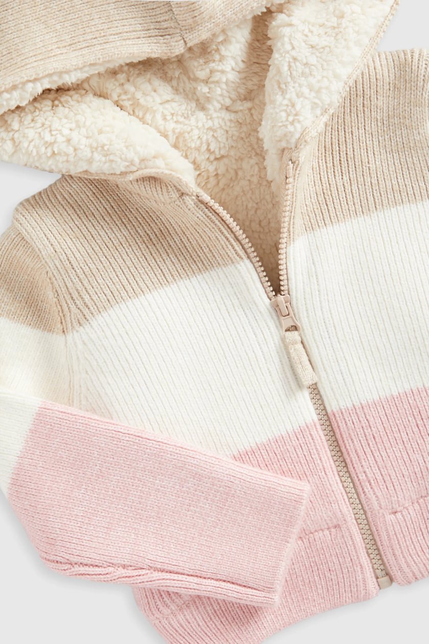 Striped Knitted Hoodie