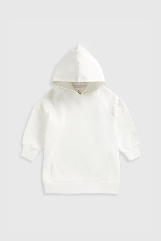 Cream Hoodie Sweat Dress