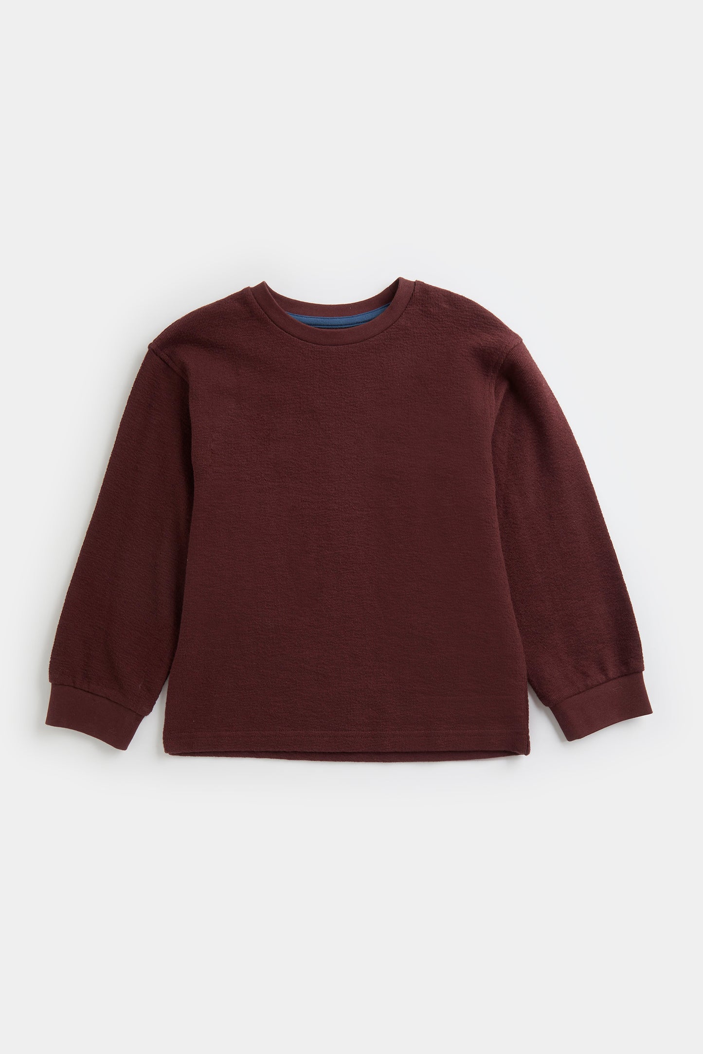 Burgundy Cosy Long-Sleeved T-Shirt