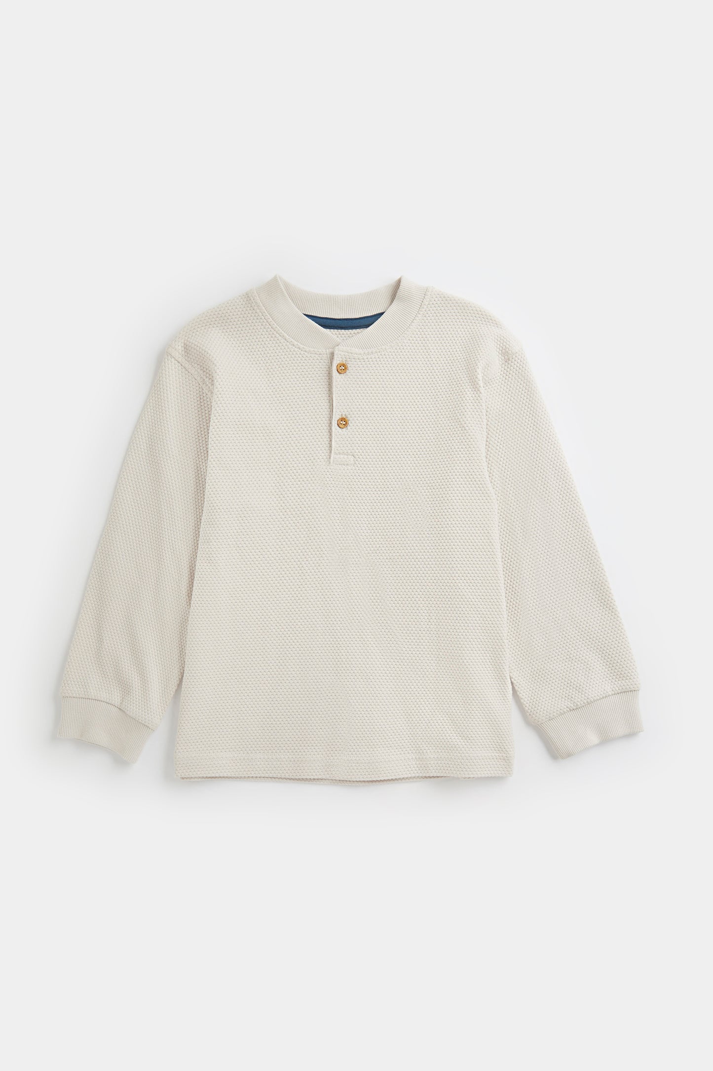 Cream Bubble Henley T-Shirt