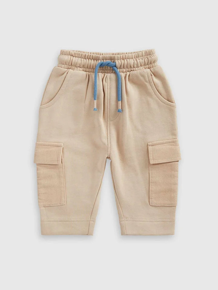 Beige Cargo Joggers