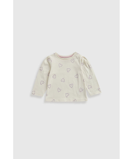 Glitter Heart Long-Sleeved T-Shirt
