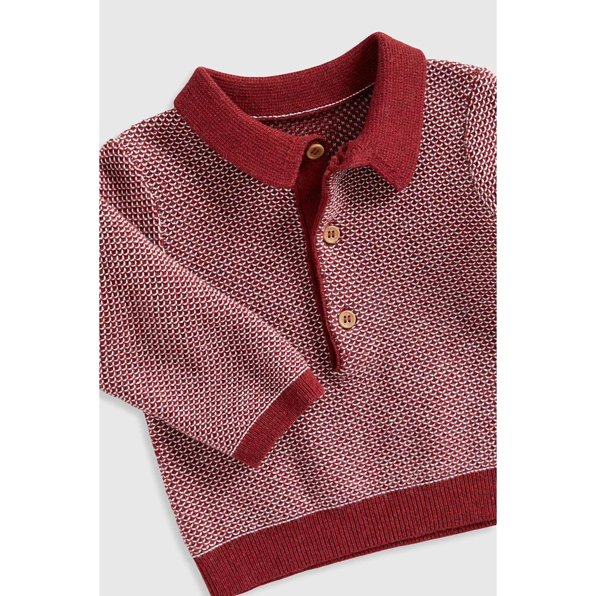 Knitted Polo Shirt and Joggers Set