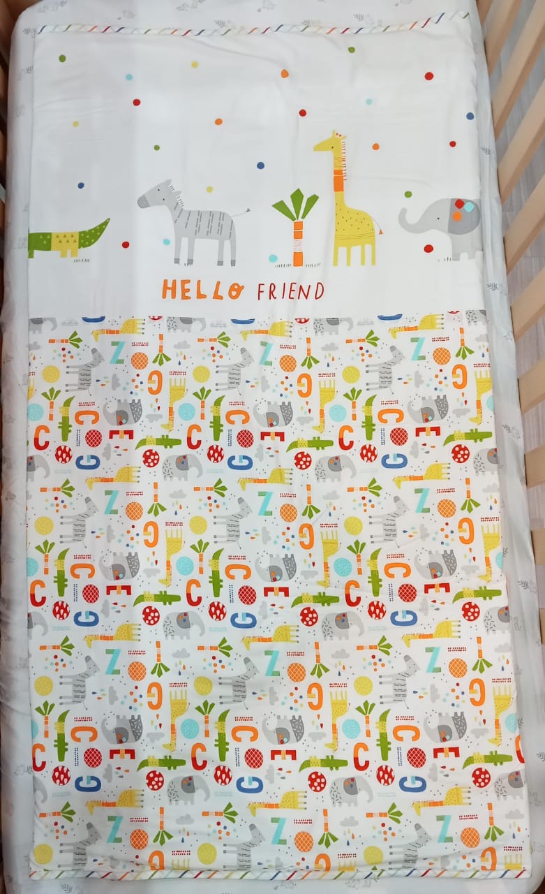 Hello Friends Cot/Cotbed Coverlet