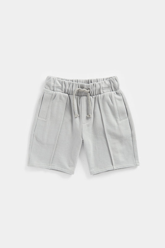Mini Boys Clean Blues Everley Pintuck Short Grey
