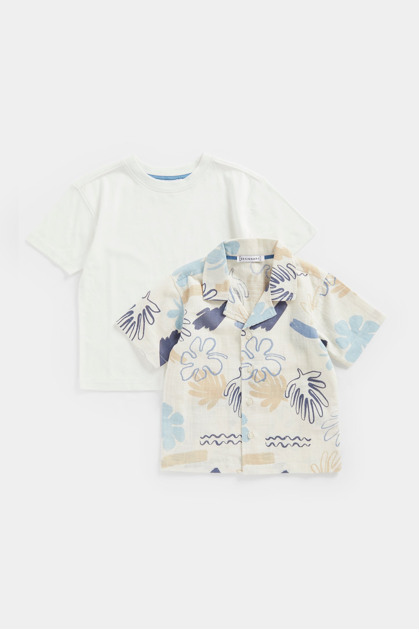 Mini Boys Clean Blues Everley Resort Shirt & Tee Set