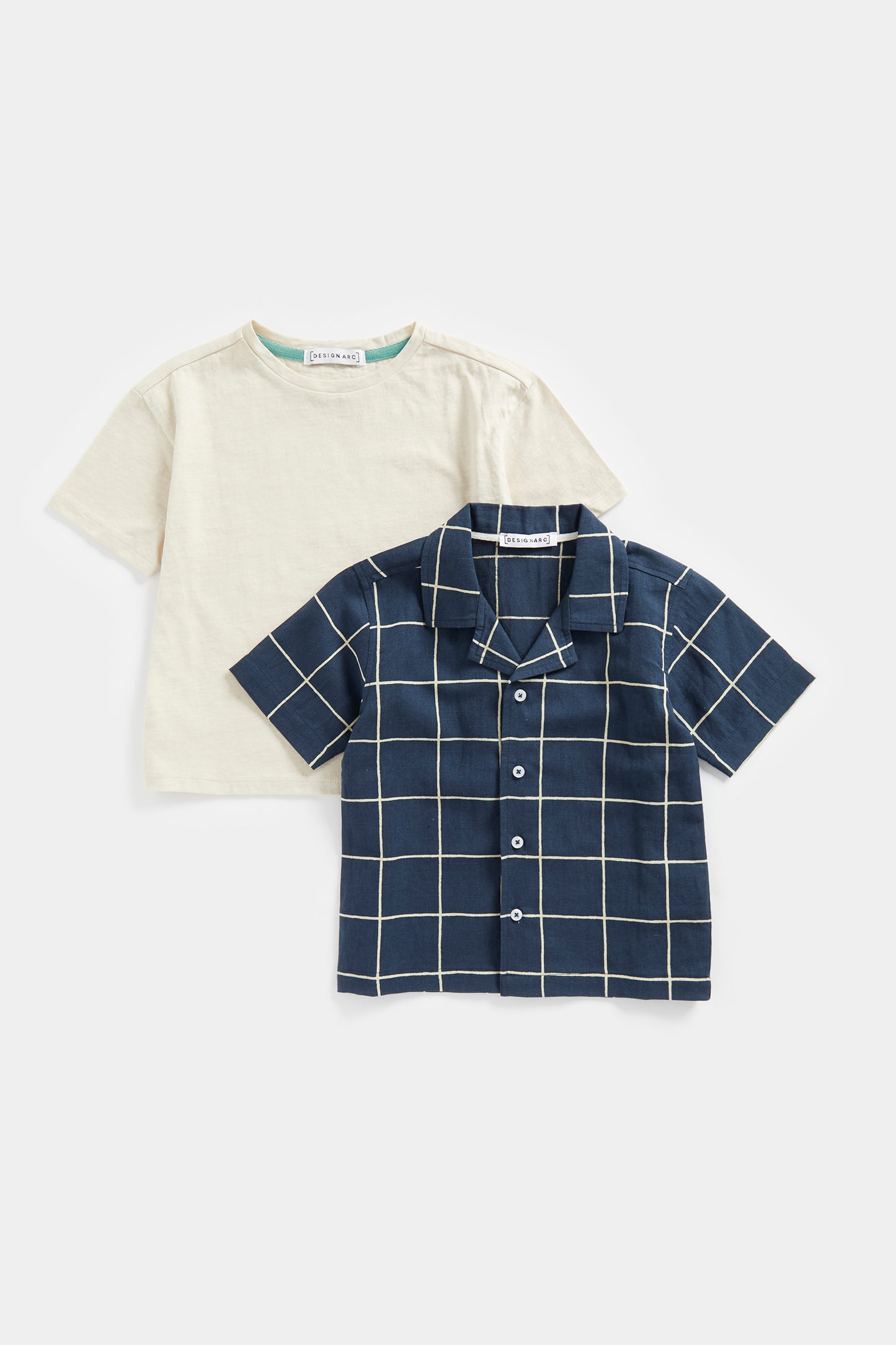 Mini Boys Clean Blues Everley Resort Shirt & Tee Set