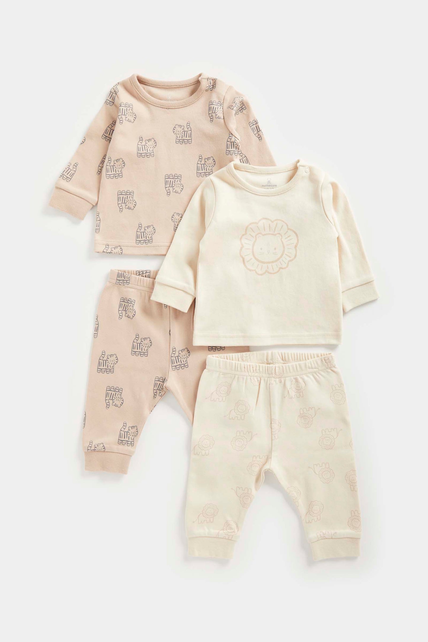 Big Cats Baby Pyjamas - 2 Pack