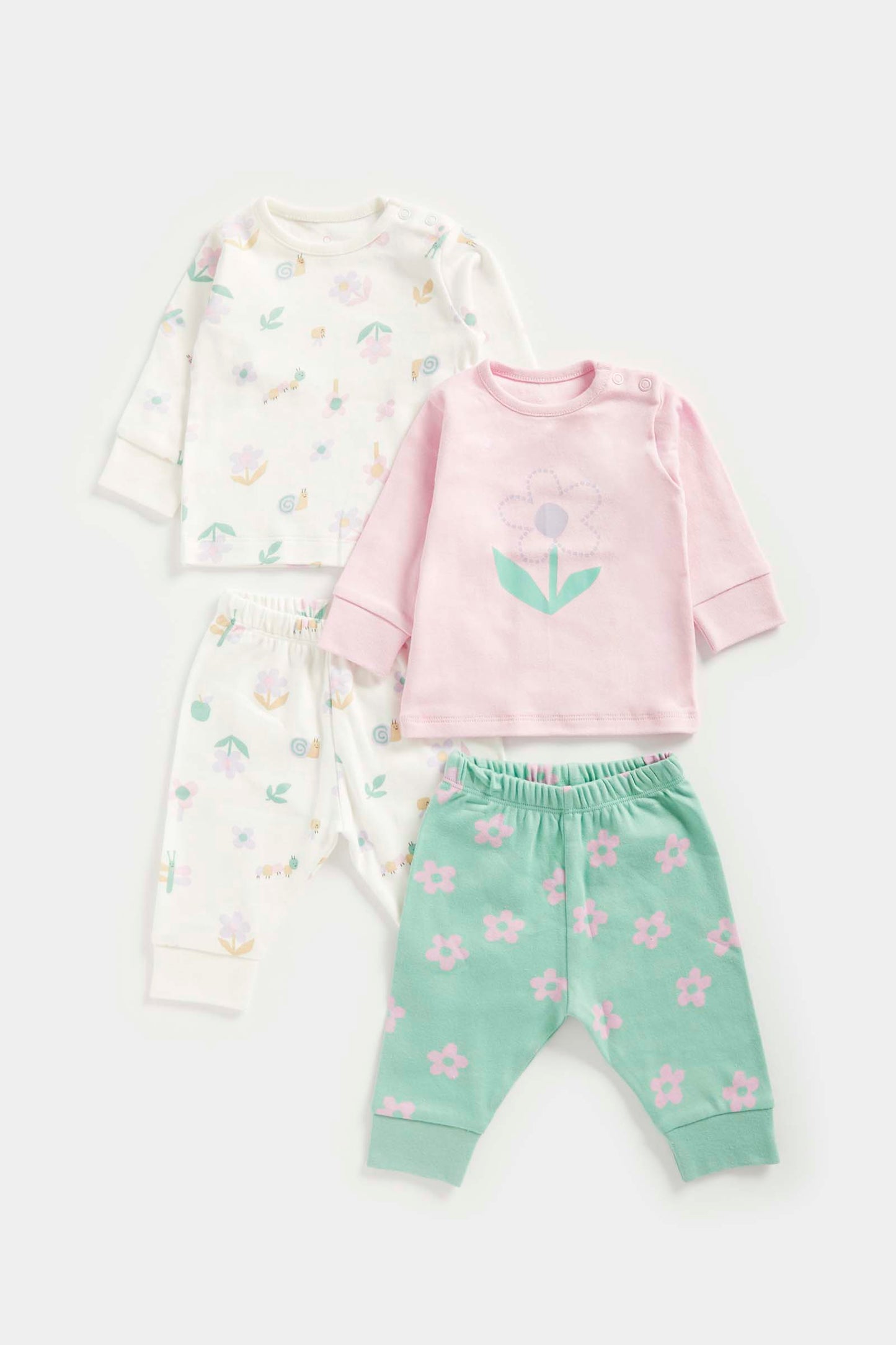 Garden Baby Pyjamas - 2 Pack