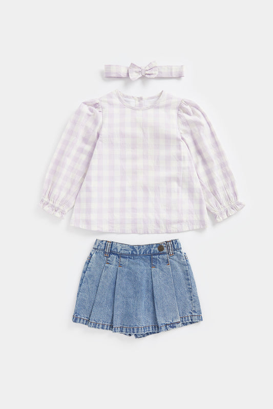 Skort, Blouse and Headband Set