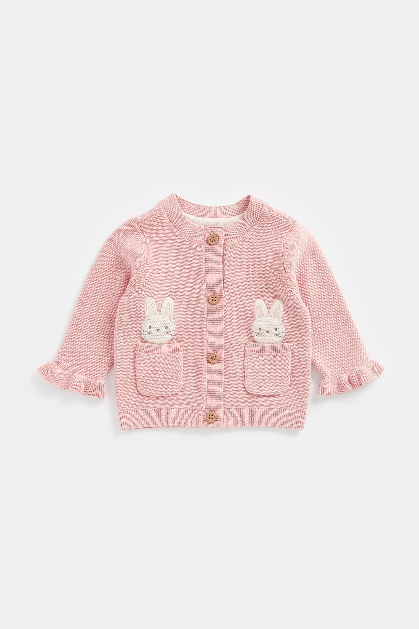 My First Girl Pink Bunny Cardigan