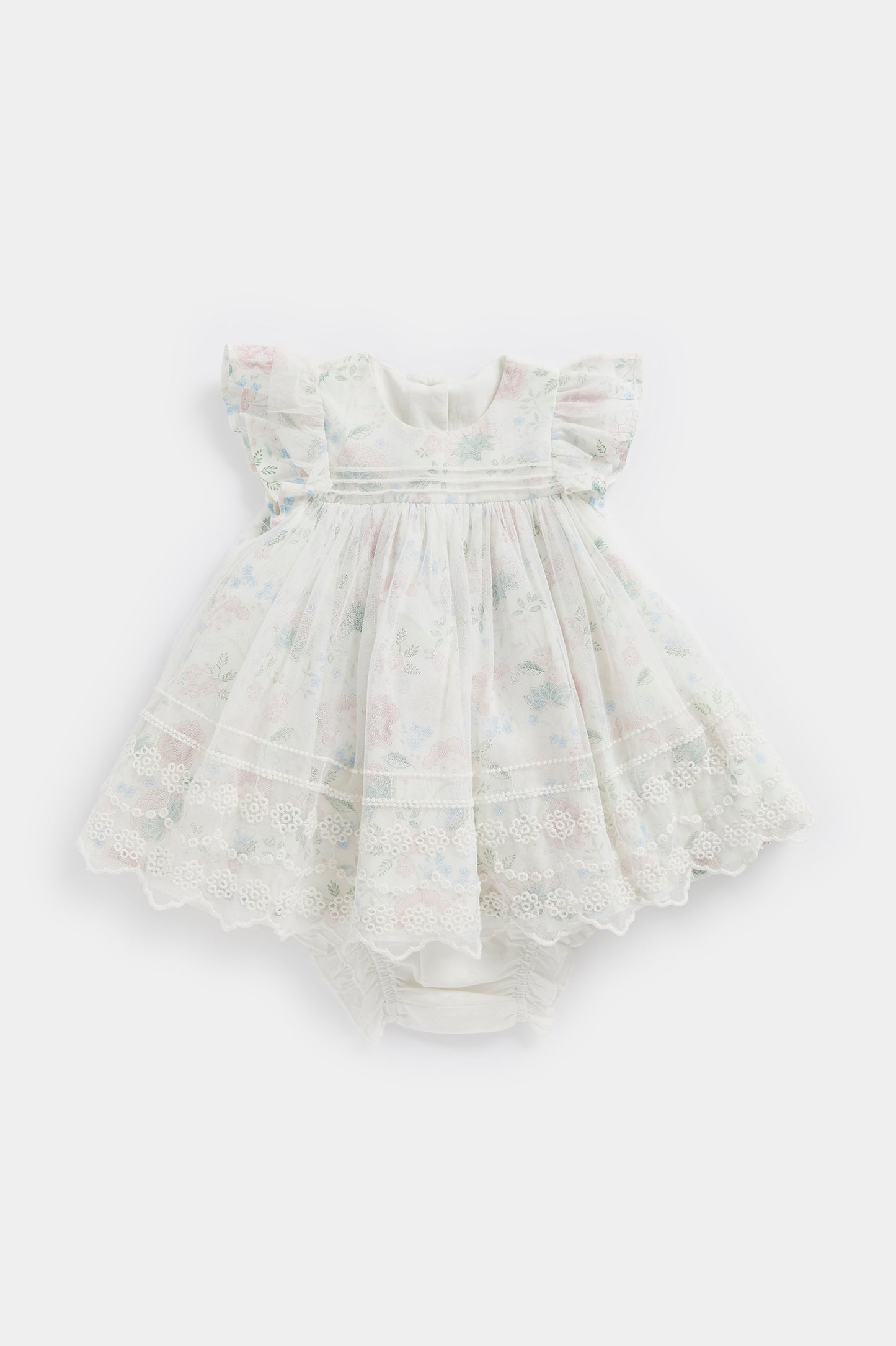 Newborn Girl Spring Blossom  Occasion Dress & Knicker
