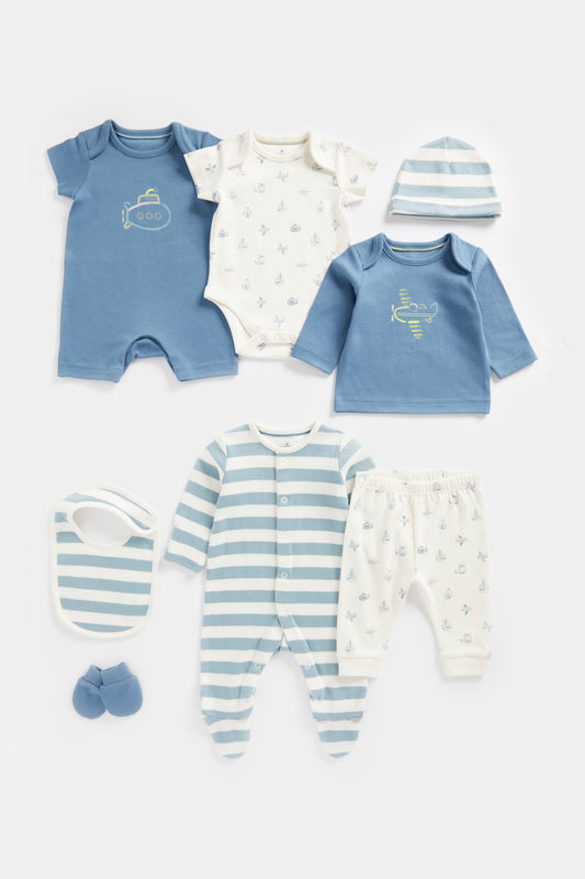 Newborn Boys Tiny Traveller 8Pc Set