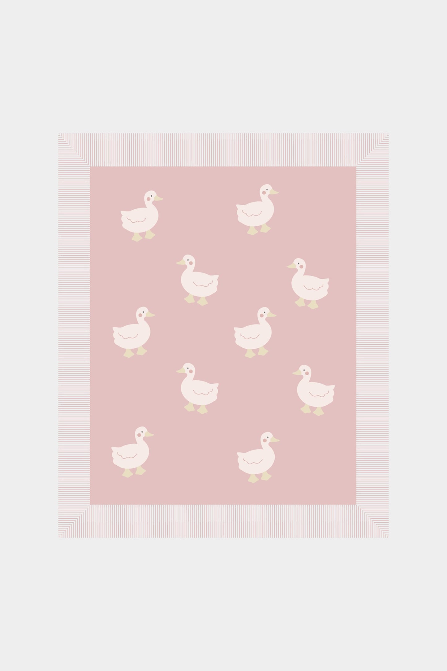 Girls Duck Knitted Blanket Pink