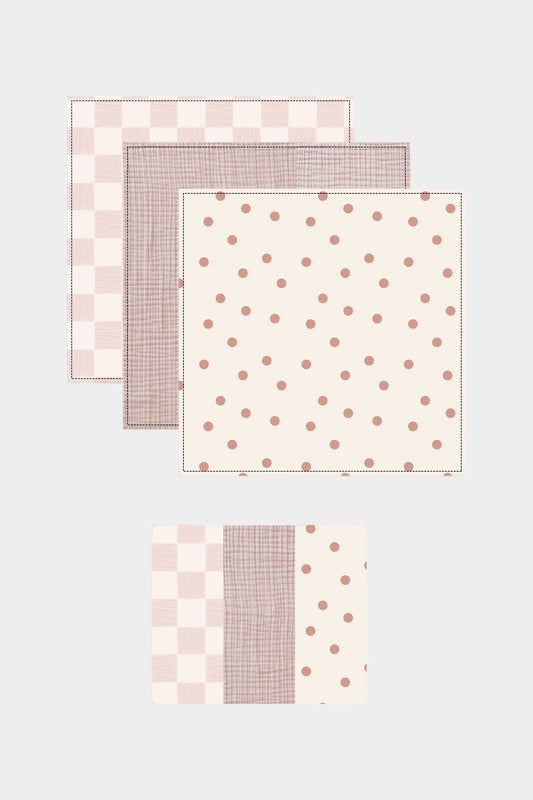 Girl Contemporary Muslin Blanket 3Pk