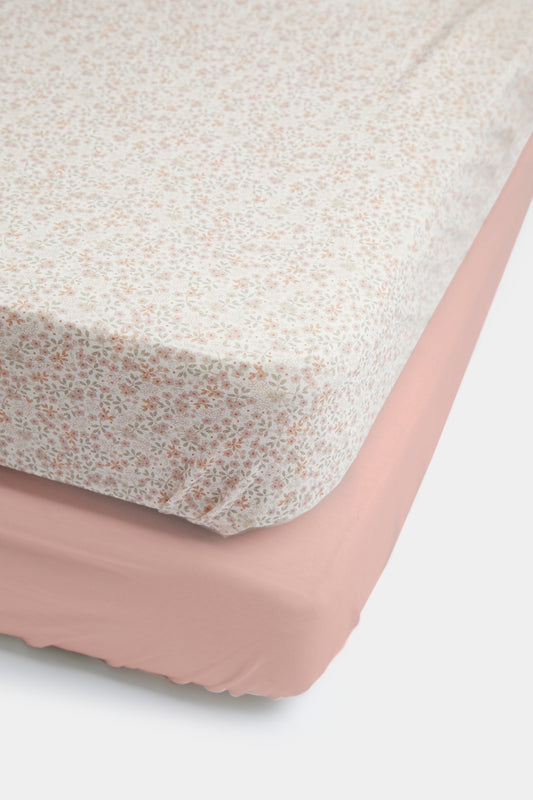 Girls Fitted Sheet Cotbed 2Pk