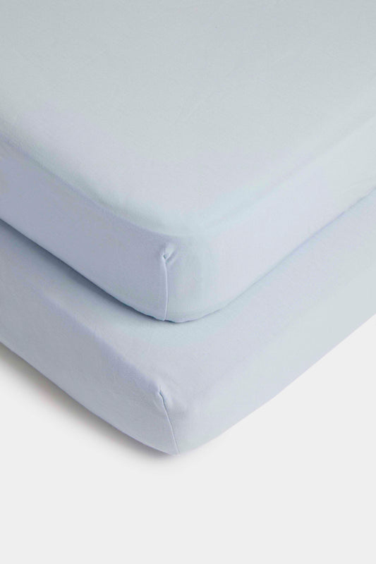 Essentials Fitted Sheet Blue 2