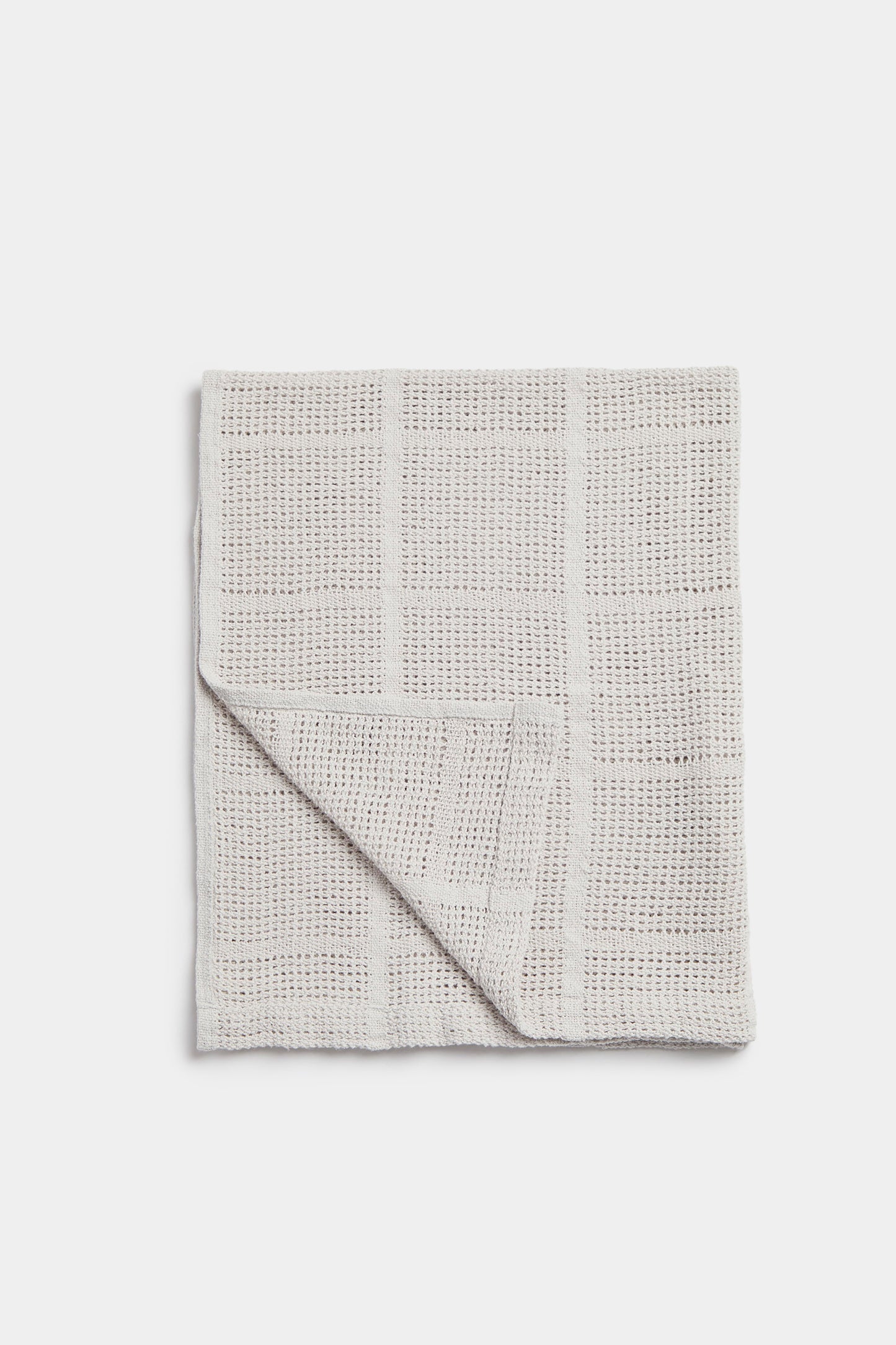 Essentials Cellular Blanket 100% Cotton Grey