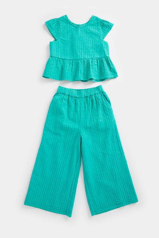 Wide-Leg Trousers and Top Set