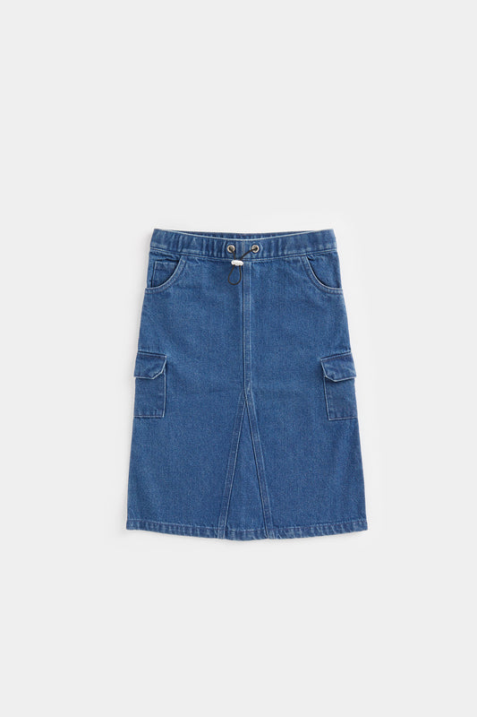 Denim Utility Skirt