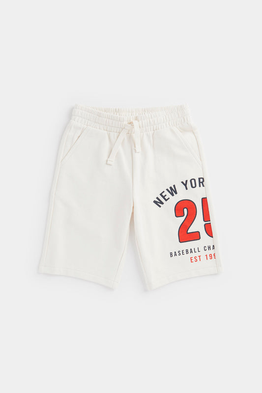 White NY Shorts