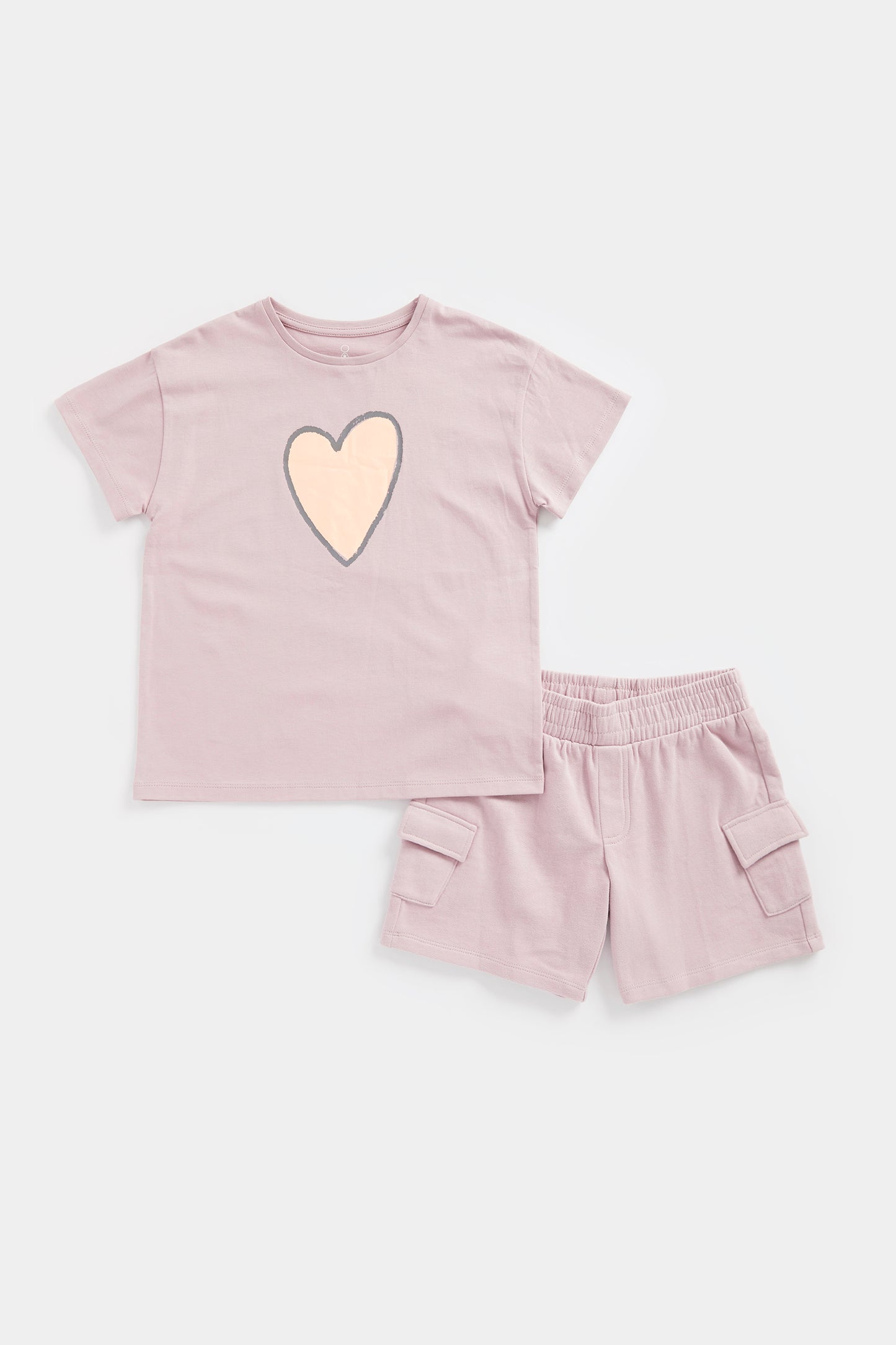 Pink T-Shirt and Shorts Set