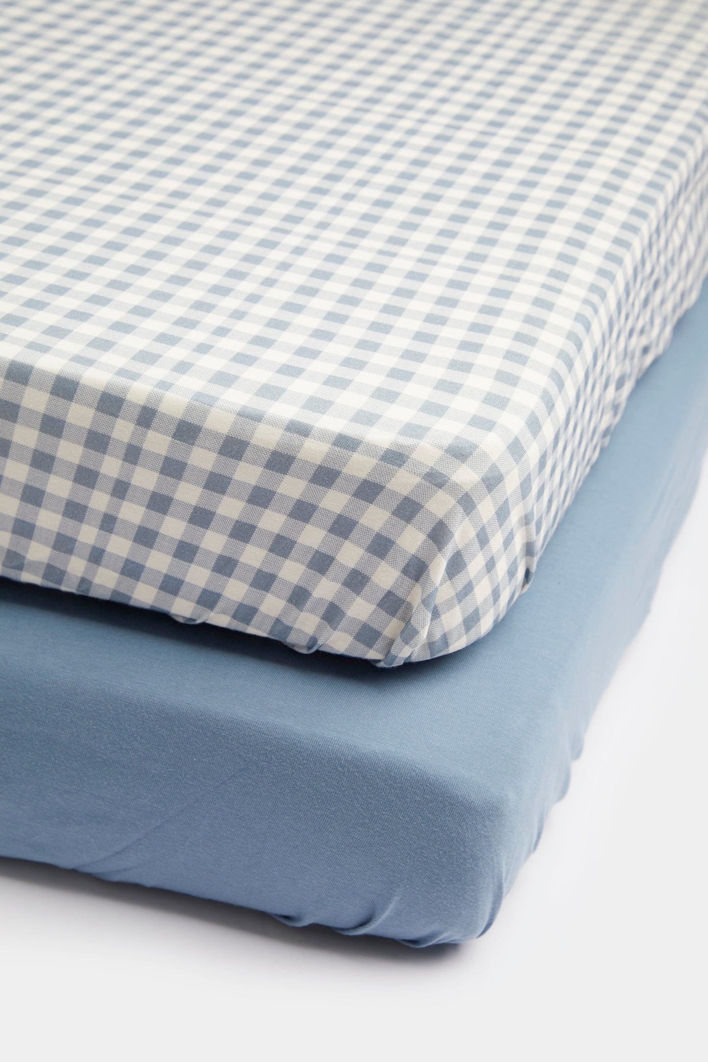 Boy 2Pk Cotbed Fitted Sheet Blue/White