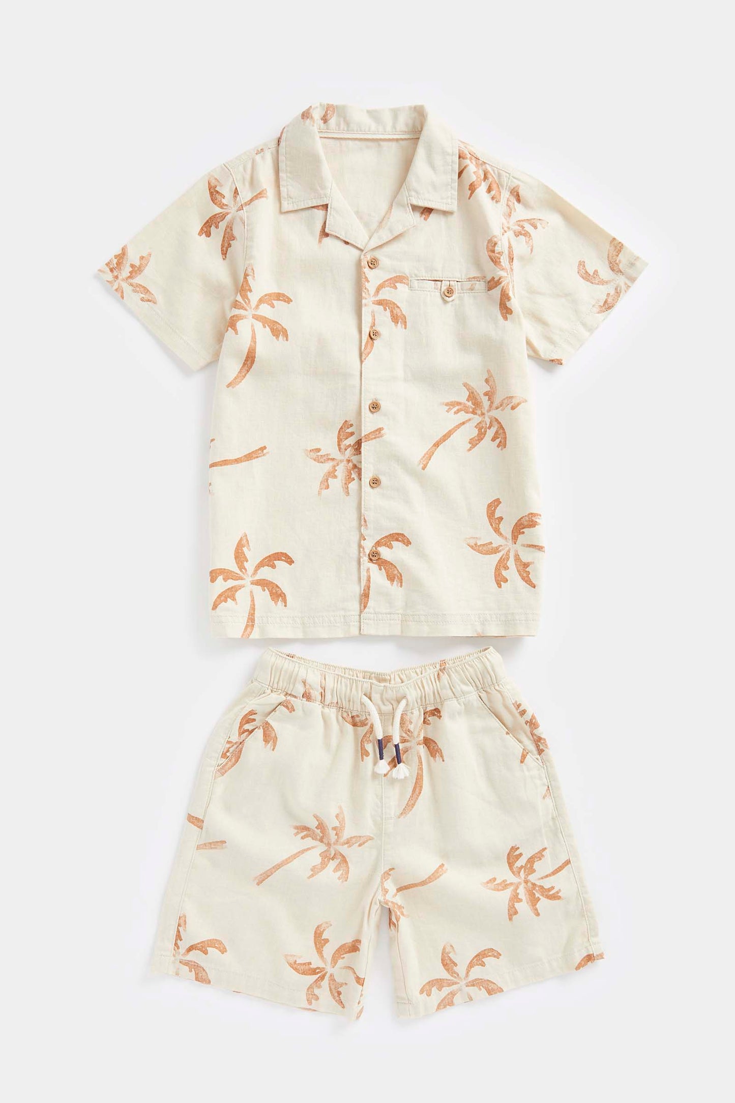 Palm Shirt and Shorts Set